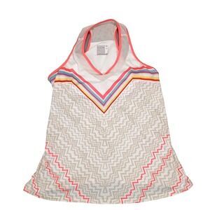 Lucky In Love‎ Tennis Tank Top Girls Size L 12 Stretch Scoop Neck Pullover